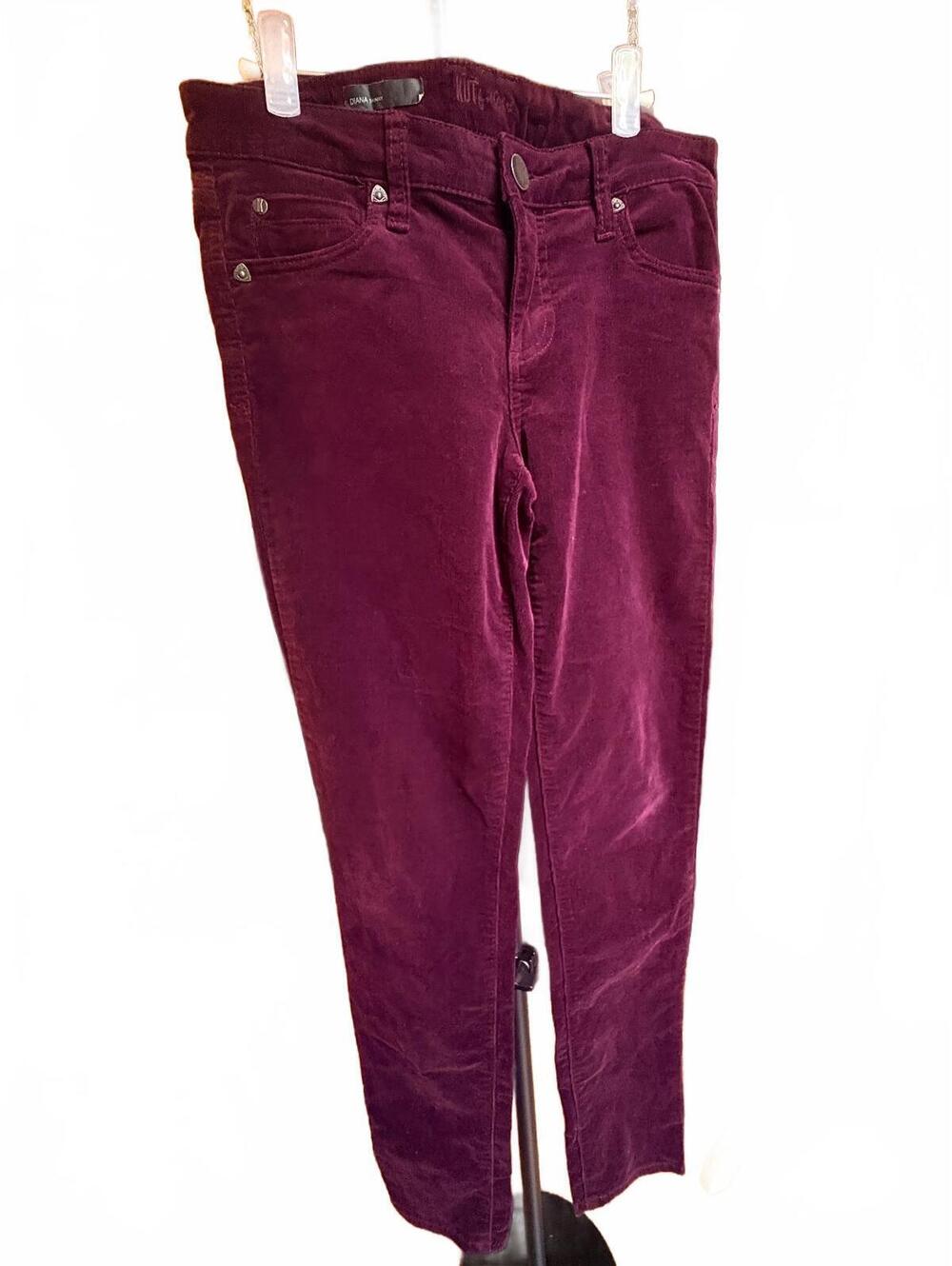 Kut from the Kloth Wine Red Corduroy Pants 6